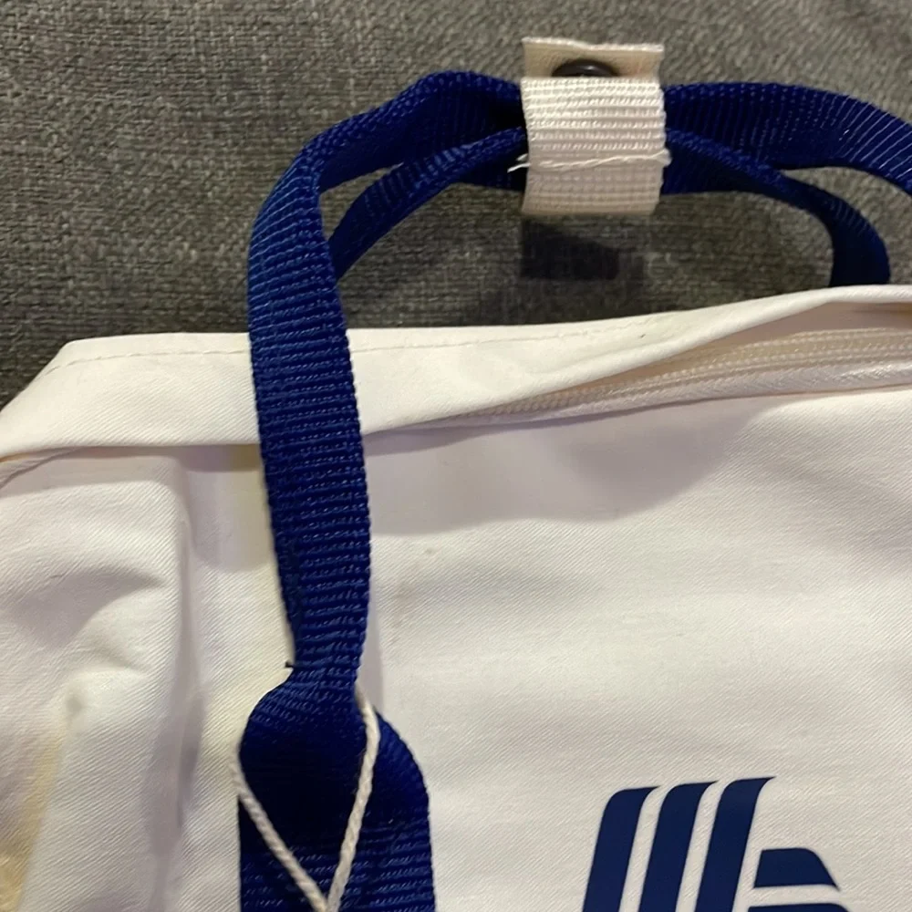 🍁 NEW Aldi Cream with Blue backpack Fall Gear 2023. With tags